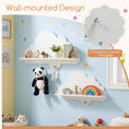 Load image into Gallery viewer, 2 Pieces Floating Cloud Shelves Wall Mounted Storage Display Rack-White
