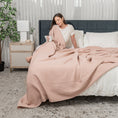 Load image into Gallery viewer, Adult Waffle Blankets in Blush
