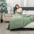 Load image into Gallery viewer, Adult Waffle Blankets in Sage
