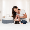 Load image into Gallery viewer, Rope Diaper Caddy in Pacific Blue
