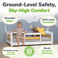 Load image into Gallery viewer, Crib Size Wooden Floor Bed Frame with Rails for Toddlers Age 1–3
