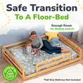 Load image into Gallery viewer, Full-Size Montessori Floor Bed with Strong Slatted Frame
