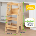 Load image into Gallery viewer, Adjustable Toddler Kitchen Tower with Safety Bars
