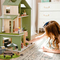Load image into Gallery viewer, Tiny Land® Sweetwood Edge Dollhouse - Green & Pink
