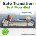 Load image into Gallery viewer, Twin Montessori Floor Bed with Safety Guardrails

