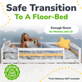Load image into Gallery viewer, Twin Montessori Floor Bed with Safety Guardrails
