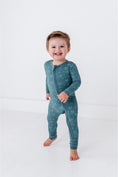 Load image into Gallery viewer, Bamboo One Piece Zip Pajama - Starlit Sky
