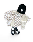 Load image into Gallery viewer, Cotton Shacket | Smiley Checkered Latte
