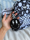 Load image into Gallery viewer, Black Smiley Keychain
