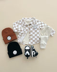 Load image into Gallery viewer, Cotton Shacket | Smiley Checkered Latte
