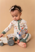 Load image into Gallery viewer, Bamboo One Piece Zip Pajama -Farm Fresh
