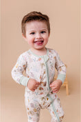 Load image into Gallery viewer, Bamboo One Piece Zip Pajama - Animal ABC

