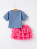 Load image into Gallery viewer, 4th of july  “MERICA”Top Girls Gauze Skirt

