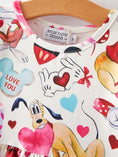 Load image into Gallery viewer, Valentine's Day Girls Dress Cartoon Character Print
