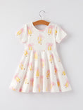 Load image into Gallery viewer, Back to School Bow Pencil Print Girls Dress
