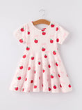 Load image into Gallery viewer, Back to School Apple Striped Sweet Girl Dress
