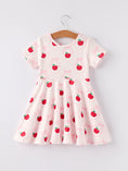 Load image into Gallery viewer, Back to School Apple Striped Sweet Girl Dress
