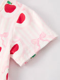Load image into Gallery viewer, Back to School Apple Striped Sweet Girl Dress
