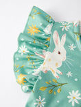 Load image into Gallery viewer, Easter Bunny Green Flying Sleeves Girls Dress
