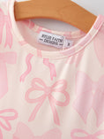 Load image into Gallery viewer, Bow Print Flying Sleeve Girls Dress
