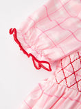 Load image into Gallery viewer, Strawberry Applique Girls Pink Plaid Dress
