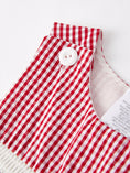 Load image into Gallery viewer, Baseball Baby Boys Smocking Embroidered Plaid Romper
