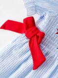 Load image into Gallery viewer, 4th of july Girls' Smocking Star Embroidered Dress
