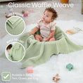 Load image into Gallery viewer, Baby Waffle Blankets in Sage

