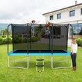 Load image into Gallery viewer, 8 x 14 Feet Rectangular Recreational Trampoline with Safety Enclosure Net and Ladder
