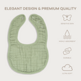 Load image into Gallery viewer, Muslin Bibs in Sage
