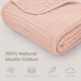 Load image into Gallery viewer, Baby Muslin Blanket in Blush
