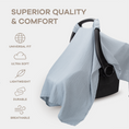 Load image into Gallery viewer, Baby Car Seat Cover in Pacific Blue
