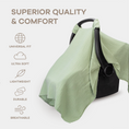 Load image into Gallery viewer, Baby Car Seat Cover in Sage
