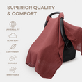 Load image into Gallery viewer, Baby Car Seat Cover in Wine
