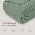 Load image into Gallery viewer, Adult Muslin Blanket in Fern
