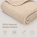Load image into Gallery viewer, Baby Muslin Blanket in Sand
