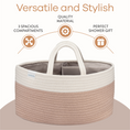 Load image into Gallery viewer, Rope Diaper Caddy in Blush
