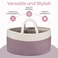 Load image into Gallery viewer, Rope Diaper Caddy in Mauve
