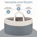 Load image into Gallery viewer, Rope Diaper Caddy in Pacific Blue
