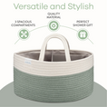 Load image into Gallery viewer, Rope Diaper Caddy in Sage
