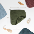 Load image into Gallery viewer, Muslin Washcloths in Kelp
