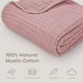 Load image into Gallery viewer, Baby Muslin Blanket in Mauve
