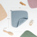 Load image into Gallery viewer, Muslin Washcloths in Pacific Blue
