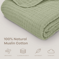 Load image into Gallery viewer, Baby Muslin Blanket in Sage
