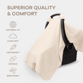 Load image into Gallery viewer, Baby Car Seat Cover in Sand
