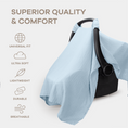Load image into Gallery viewer, Baby Car Seat Cover in Sky Blue
