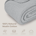 Load image into Gallery viewer, Adult Muslin Blanket in Heather
