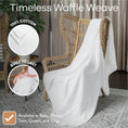 Load image into Gallery viewer, Adult Waffle Blankets in White
