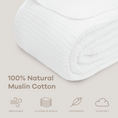 Load image into Gallery viewer, Adult Muslin Blanket in White
