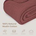 Load image into Gallery viewer, Adult Muslin Blanket in Wine
